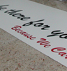 sign board with stickers
